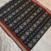Black papa silk saree with red border and anchal - Image 8