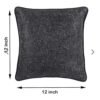 Black solid square cushion covers - Image 5