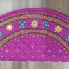 Magenta women's hand purse traditional clutches with phone pocket cotton mirror beads thread work