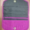 Magenta women's hand purse traditional clutches with phone pocket cotton mirror beads thread work - Image 4