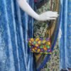 Red purse with blue,green and yellow flowers - Image 2