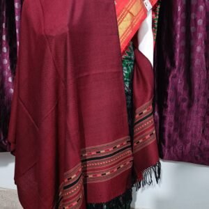 Maroon Premium Merino Dari Palla Yak Shawl