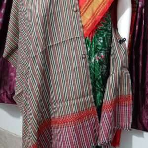 Multi Colour Checked Merino Yak Shawl/Poncho