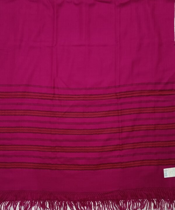 Magenta Premium Merino Dari Palla Yak Shawl - Image 3