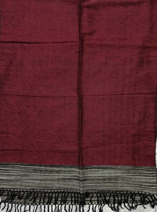 Maroon Premium Merino 6 Inch Yak shawl - Image 2