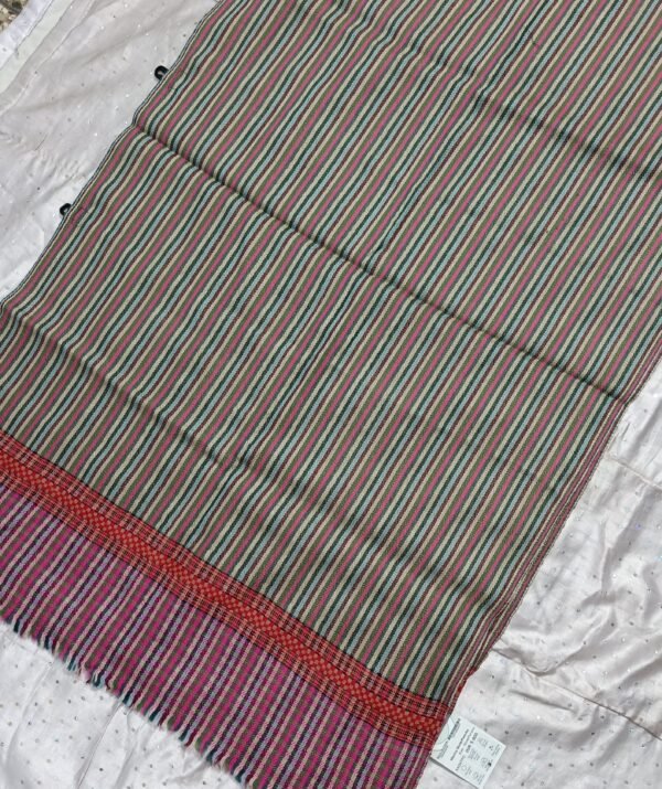 Multi Colour Checked Merino Yak Shawl/Poncho - Image 4