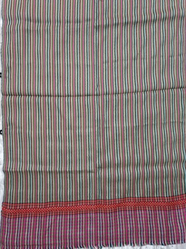 Multi Colour Checked Merino Yak Shawl/Poncho - Image 3