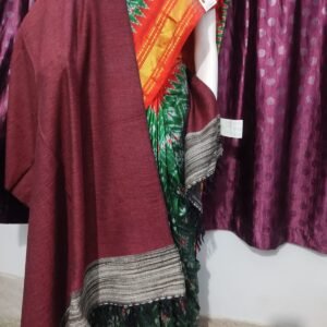 Maroon Premium Merino 6 Inch Yak shawl