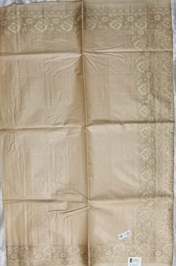 Cream Chhattisgarh Tussar Silk Saree