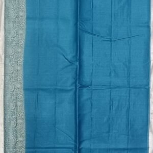 Blue chhattisgarh tussar silk saree with blouse