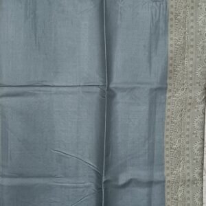 Silver chhattisgarh tussar silk saree with blouse