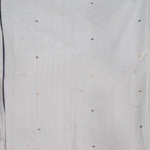 White kathiphera cotton saree with blouse