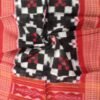 Red and black sambalpuri saptapar cotton shawl - Image 3