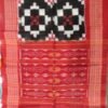 Red and black sambalpuri saptapar cotton shawl - Image 2