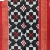 Red and black sambalpuri saptapar cotton shawl - Image 4