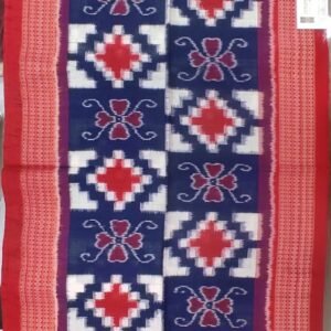 Red sambalpuri saptapar cotton shawl