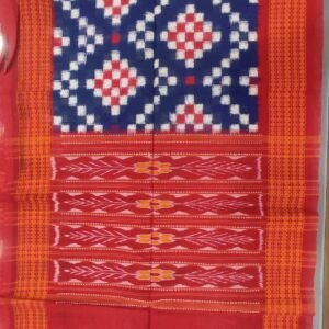 Red sambalpuri saptapar cotton shawl