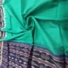 Sky sambalpuri cotton shawl with blue border - Image 3