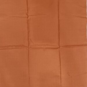 Brown cotton blouse piece with wavy border