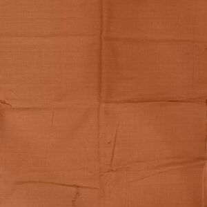 Brown cotton blouse piece with small rudraksha border