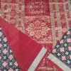 Red and black saptapar sambalpuri silk saree