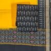 Black and yellow tribal pattern cotton dress material with matching dupatta