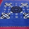 Blue and maroon sambalpuri saptapar double bedsheet with pillow cover