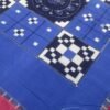 Blue and maroon sambalpuri saptapar double bedsheet with pillow cover - Image 5