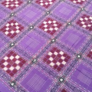 Purple and maroon sambalpuri saptapar double bedsheet
