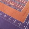 Sambalpuri cotton double bedsheet in brown and purple with drums - Image 2