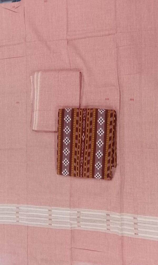Maroon and pink sambalpuri dress material