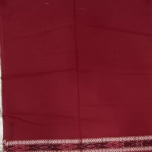 Maroon cotton blouse piece with rudraksha border