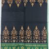 Black and green sambalpuri cotton saree with blouse