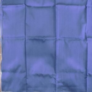 Blue silk blouse piece with golden rudraksha border