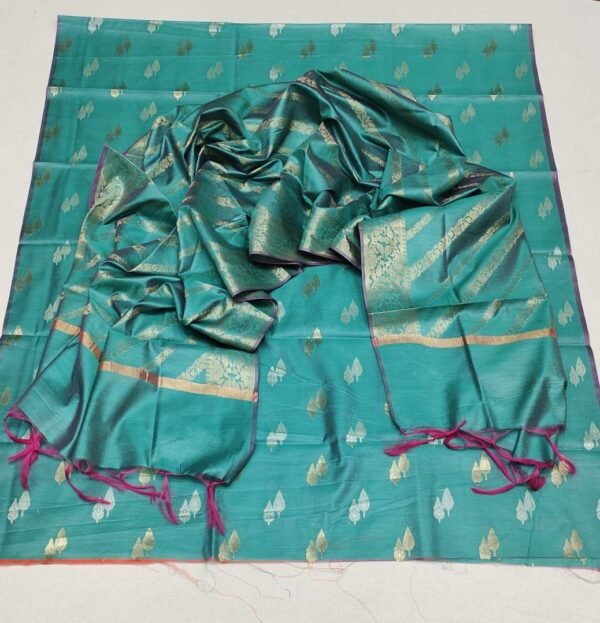 Sky banarasi silk dress material