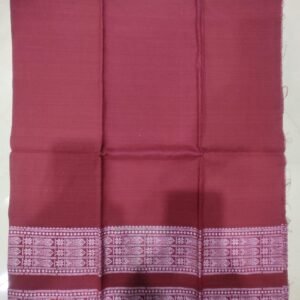 Maroon cotton blouse piece with fishes border