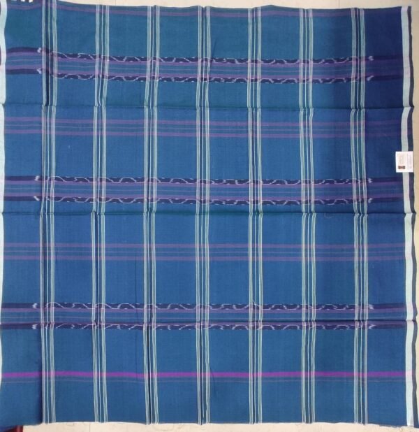 Sky blue checks sambalpuri cotton lungi