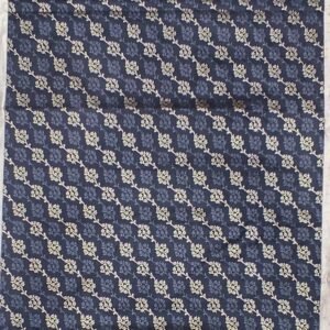 Blue flower pattern banarasi silk saree with zari work