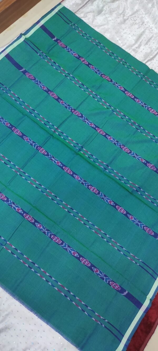 Green sambalpuri cotton lungi - Image 3