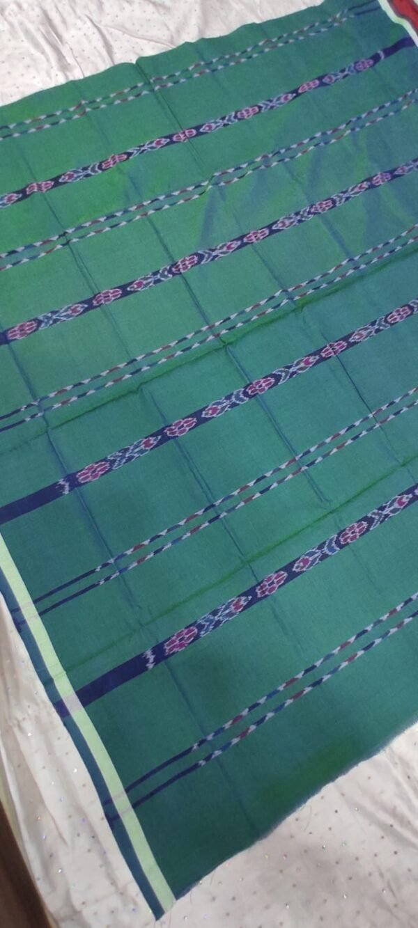 Green sambalpuri cotton lungi - Image 4