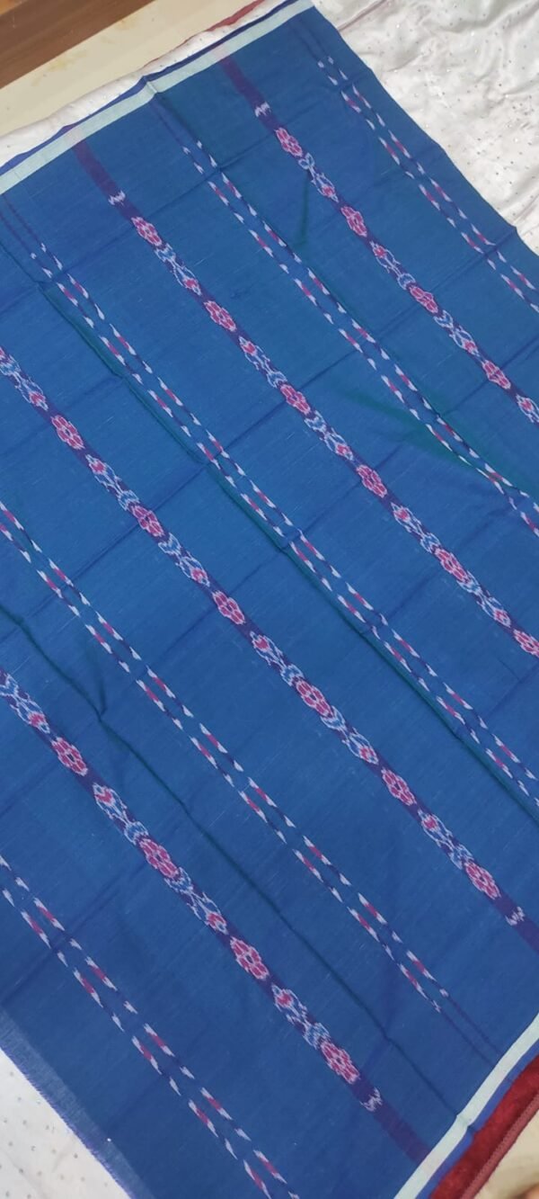 Blue sambalpuri cotton lungi - Image 2