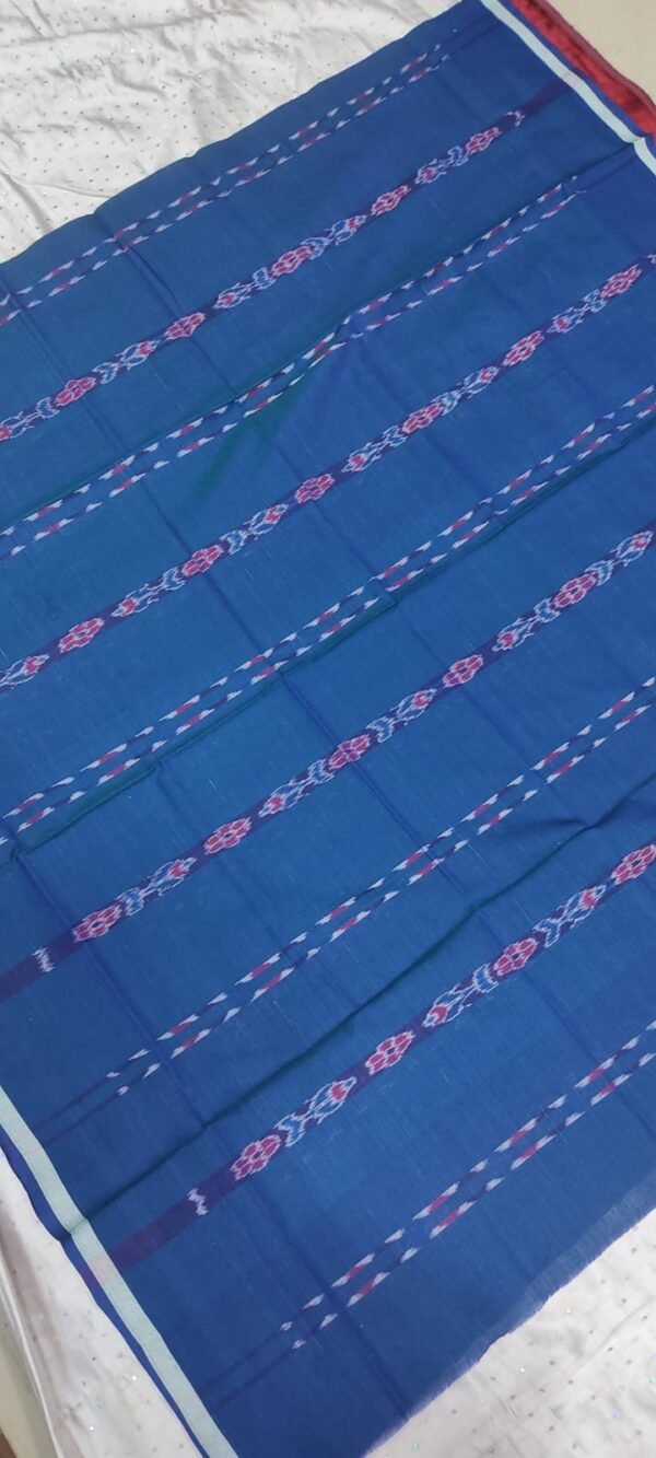 Blue sambalpuri cotton lungi - Image 4