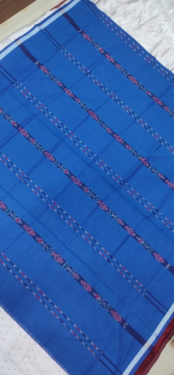 Blue sambalpuri cotton lungi - Image 2