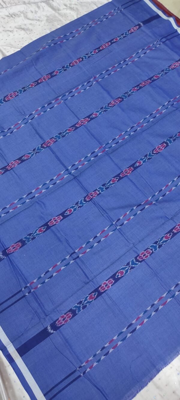 Blue sambalpuri cotton lungi - Image 2