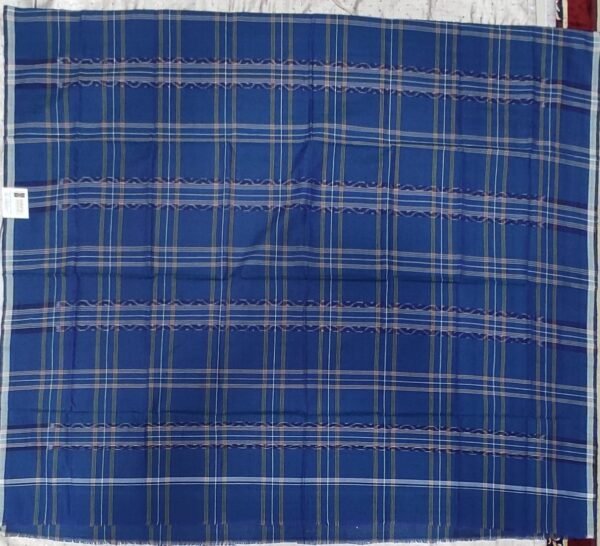 Sky blue checks sambalpuri cotton lungi