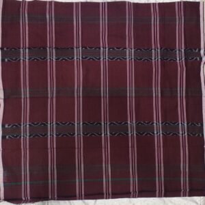 Maroon checks sambalpuri cotton lungi