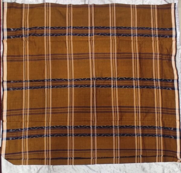 Yellow checks sambalpuri cotton lungi
