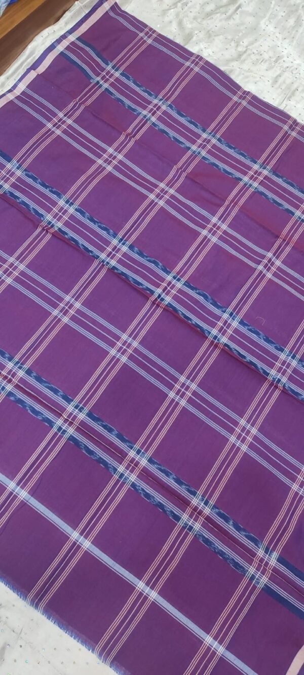 Blue checks sambalpuri cotton lungi - Image 4