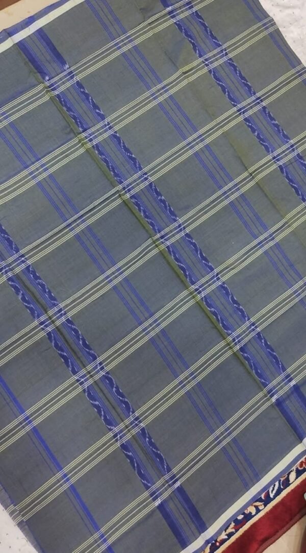 Gray checks sambalpuri cotton lungi - Image 3