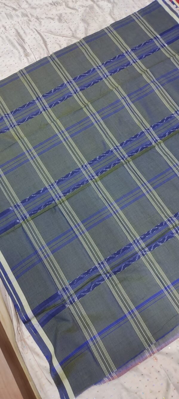 Gray checks sambalpuri cotton lungi - Image 2